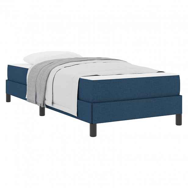 vidaXL Postel s boxspringem Modrá 80 x 200 cm textil