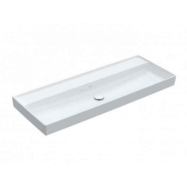 Villeroy & Boch Collaro - Umyvadlo nábytkové 120x47 cm, bez přepadu, bez otvoru pro baterii, CeramicPlus, Stone White 4A33C3RW