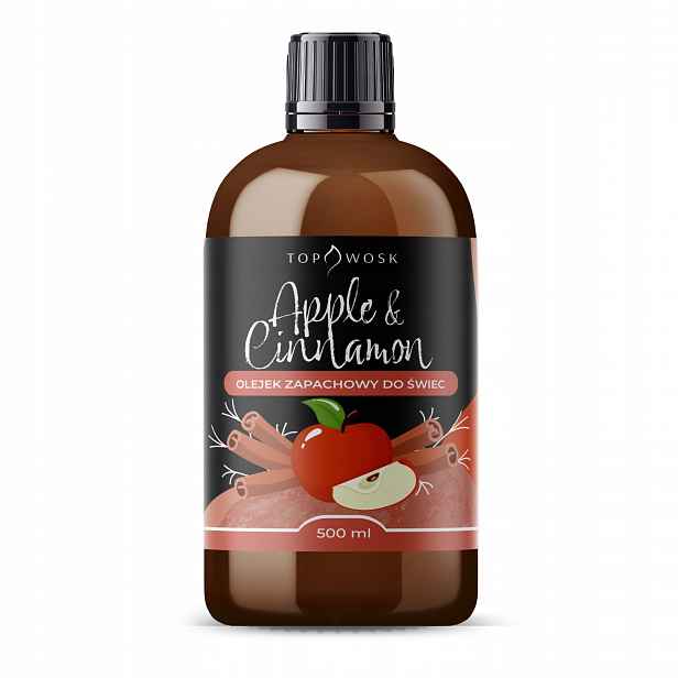 Vůně do svíček parafínového vosku Apple&cinnamon 500 ml vonný olej