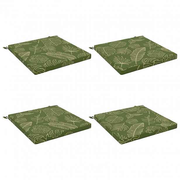 vidaXL Polstry ve 4 kusech SOEST 4 ks 100% polyester Listový design