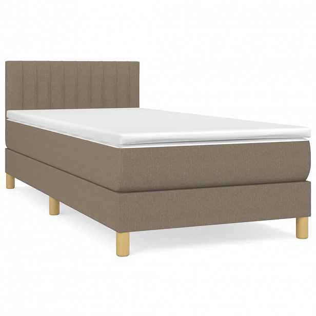 vidaXL Box spring postel s matrací taupe 100 x 200 cm textil