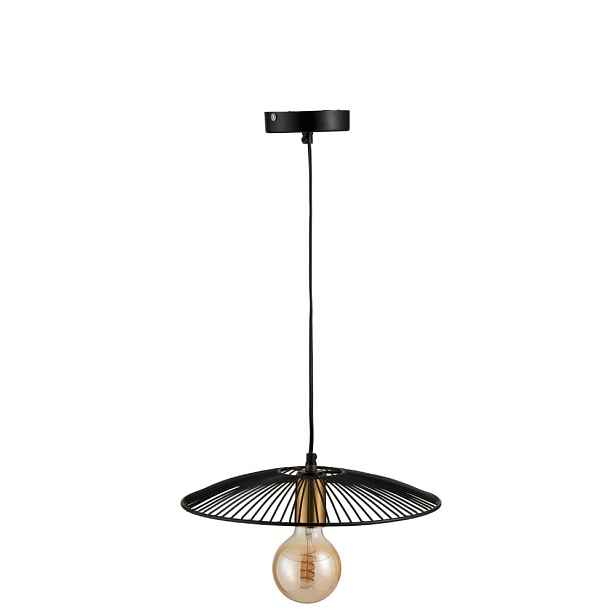 Černé kovové stropní světlo Line small - Ø 35*85 cm J-Line by Jolipa
