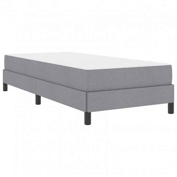 vidaXL Postel s boxspringem Světle šedá 90 x 190 cm textil