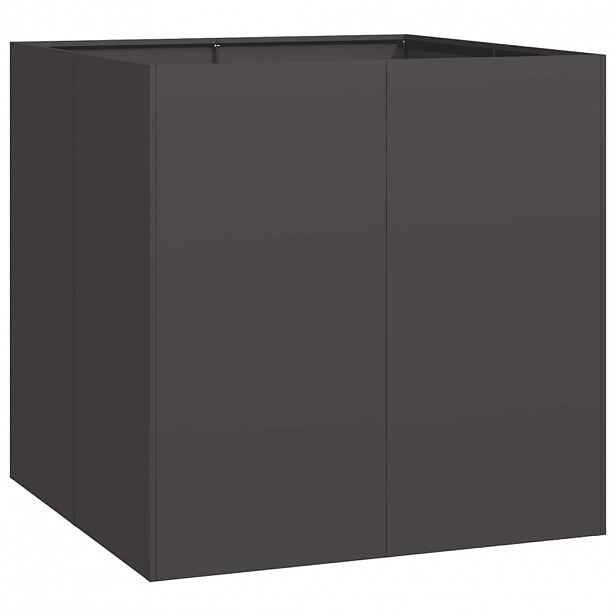 vidaXL Truhlík černý 80x80x80 cm ocel