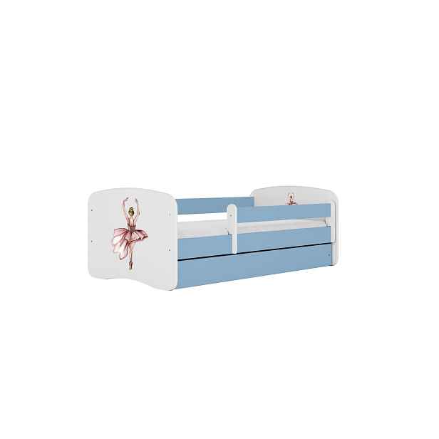 Kocot kids Dětská postel Babydreams tanečnice modrá, varianta 80x160, se šuplíky, bez matrace