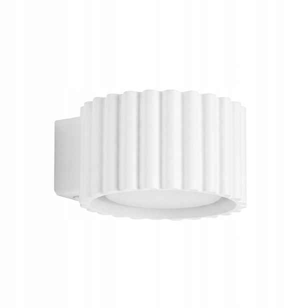 Sollux Lighting nástěnné svítidlo bílé kulatý ryhované gx53 10w aura