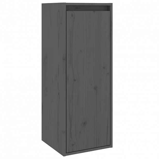 vidaXL Nástěnná skříňka šedá 30 x 30 x 80 cm masivní borové dřevo