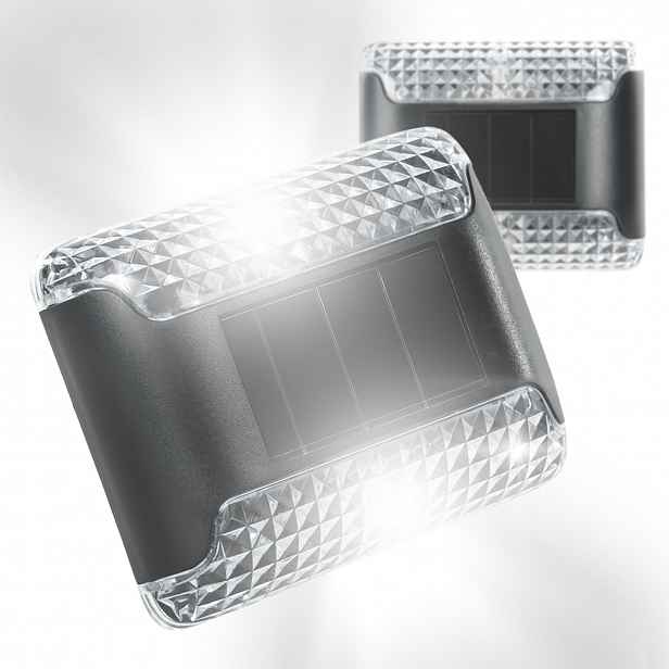 12 X Ozdobné Led Solární Lampy Se Soumrakovým Senzorem Pro Fasádní Schody