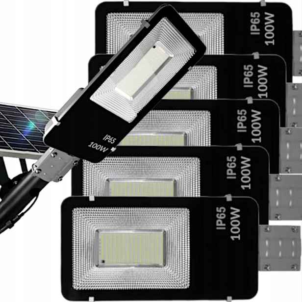 6X Solární Lampa Led Lampa 100W IP65 Zahradní Pouliční Lampa Senzor Soumraku