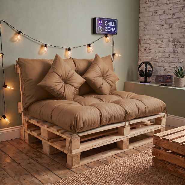 Interiérový polstr na palety CHILL ZONE 44 relax, gaming, mladé bydlení cappuccino Mybesthome