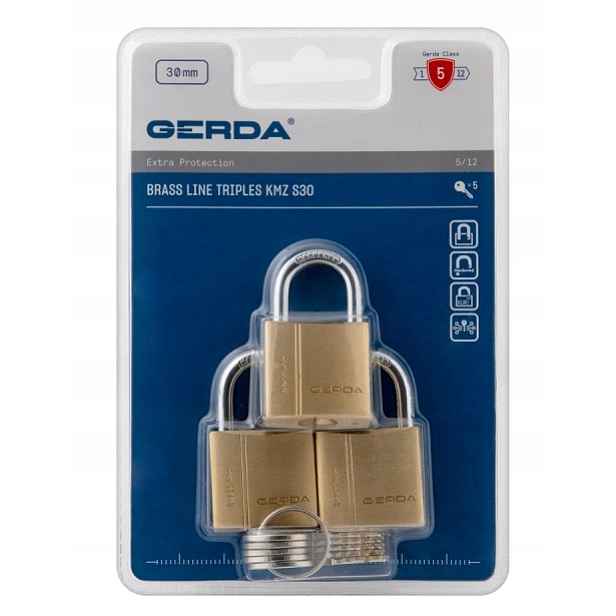 Sada 2-TWINS Mosazných Visacích Zámků Brass Line Kmz S40, Blistr