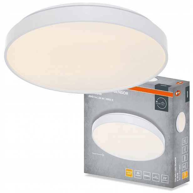 Stropní Svítidlo Led Stropní Svítidlo Nástěnné svítidlo se senzorem 24W 1320lm 3000K