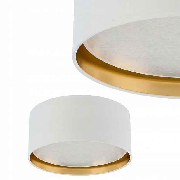 Stropní Svítidlo na omítku Bílo-zlatá Kovová lampa 4xE27 Bilbao Tk Lighting