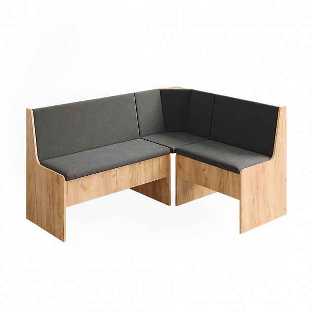 Vicco LAVICE DO JÍDELNY DO ROHU Ramon Zlatý mocný dub 150 x 51 cm s úložným prostorem