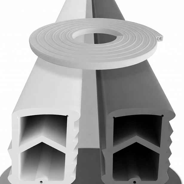 5 m těsnění ocelové zárubně z termoplastického elastomeru 16 x 12 mm