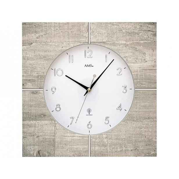 Designové nástěnné hodiny 5547 AMS řízené rádiovým signálem 34cm