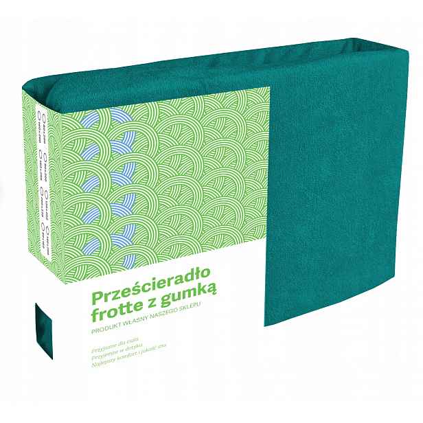 Froté Prostěradlo S Gumičkou 200X220 Smaragdové Husté Na Matrace
