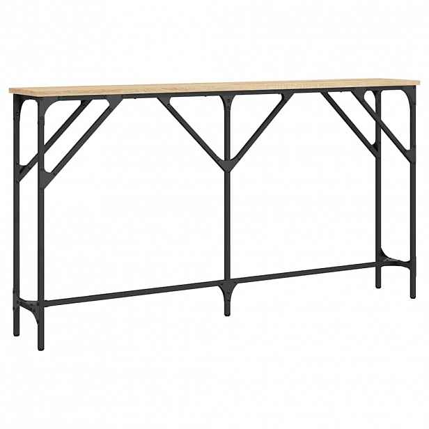 vidaXL Konzolový stolek dub sonoma 140 x 23 x 75 cm kompozitní dřevo