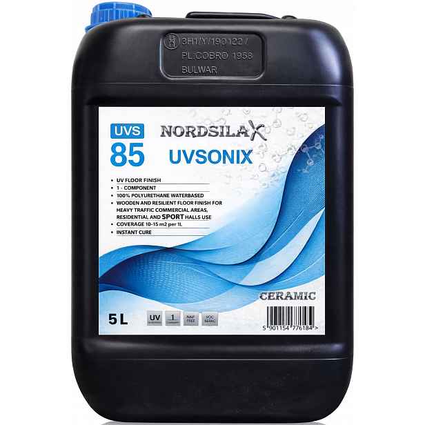 Nordsilax Uvsonix 85 Lesk 5L Uv lak na dřevo s vysokým leskem
