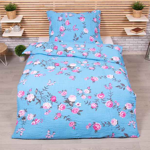 TOP Krepové povlečení ECONOMY 140x200+70x90 Rose blue