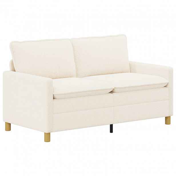 vidaXL Pohovka Krémová 156 x 81 x 87,5 cm Textil