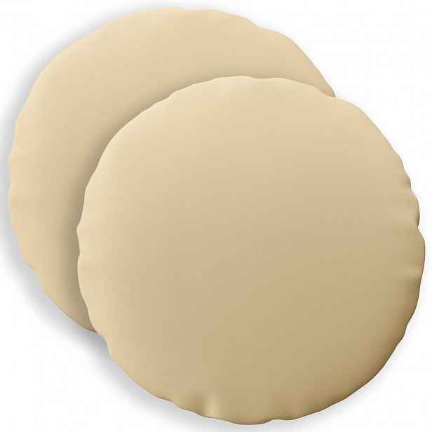 vidaXL Povlak na polštář 2 pcs HEERLEN Béžová Ø 30 cm Polyester