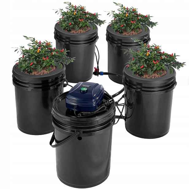 Systém pro hydroponické pěstování 4+1 Květináče
