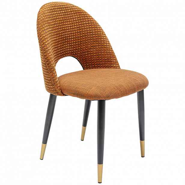 Ambia Home ŽIDLE, oranžová, černá, barvy zlata