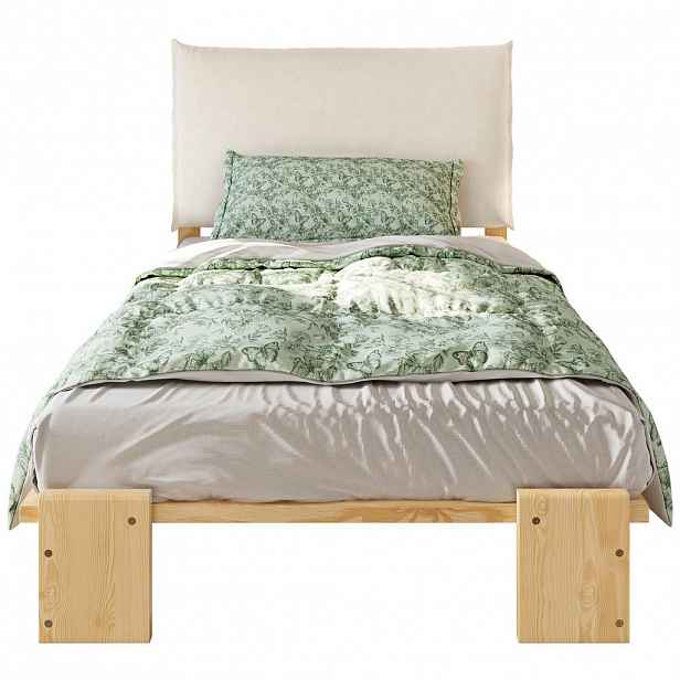 CHICFURN ČALOUNĚNÁ POSTEL 90/200 cm v přírodní barvě