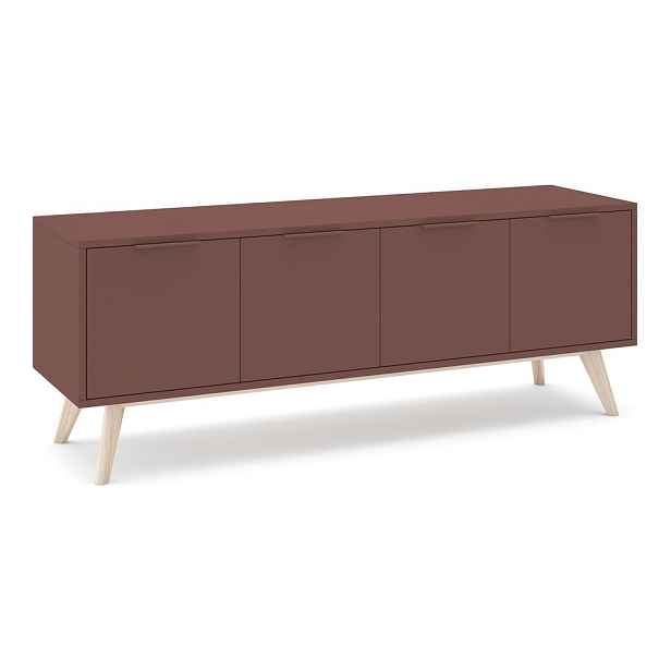 Matný TV stolek v terakotové barvě 140x53x40 cm Campus – Marckeric