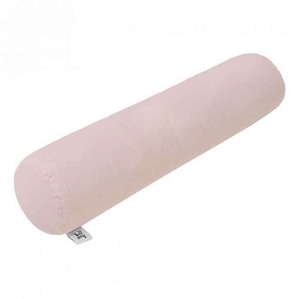 Růžový dětský lněný polštář ve tvaru válečku BELLAMY Dusty Pink, 15 x 70 cm