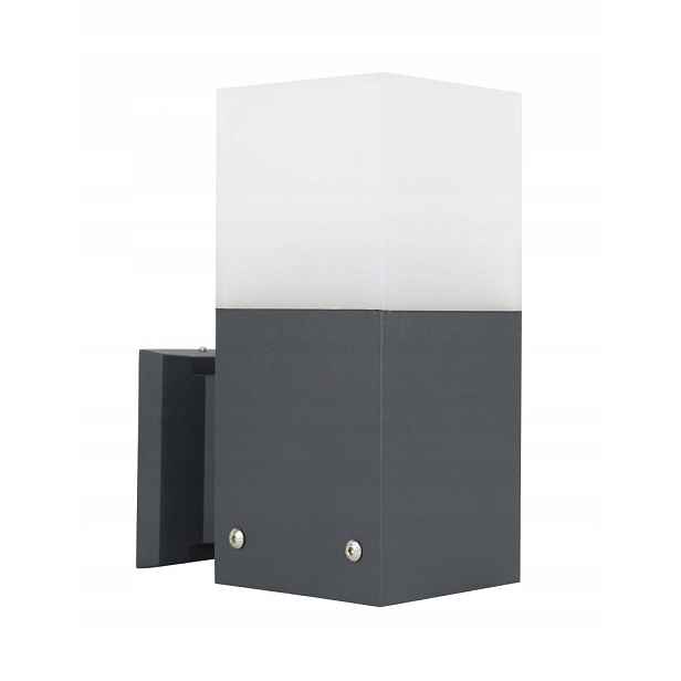 Su-ma Venkovní nástěnné svítidlo Cube, 1xE27, IP44, tmavě šedé