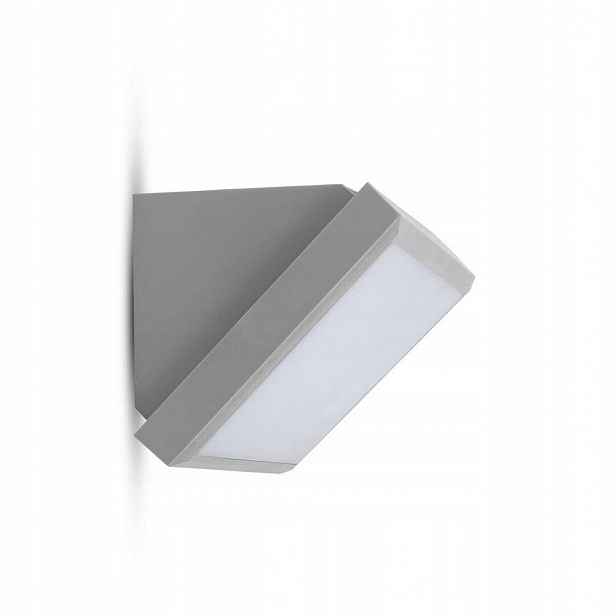 V-tac Nástěnné svítidlo 20W Led šikmé šedé IP65 VT-8055 4000K 2050lm