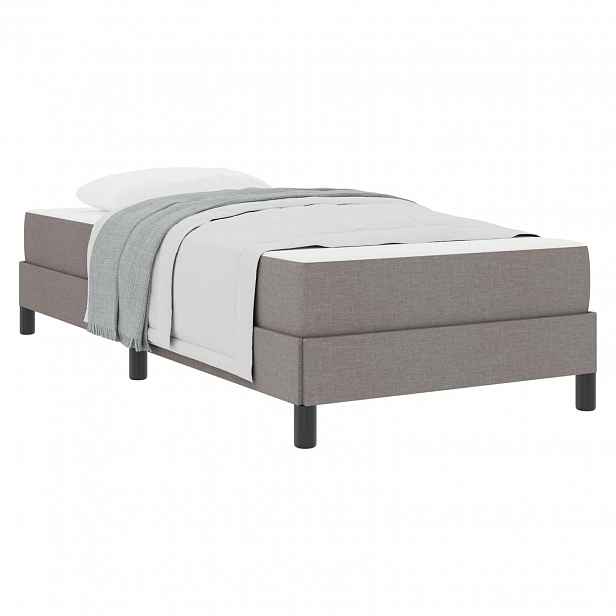 vidaXL Postel s boxspringem Taupe 90 x 190 cm textil