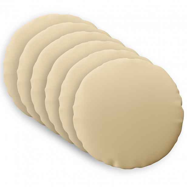 vidaXL Povlak na polštář 6 pcs HEERLEN Béžová Ø 30 cm Polyester