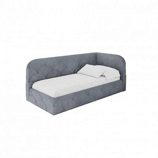 ALTDECOR JEDNOLŮŽKOVÁ POSTEL pro mládež s úložným prostorem, vlevo - ELRY 80x200 šedá