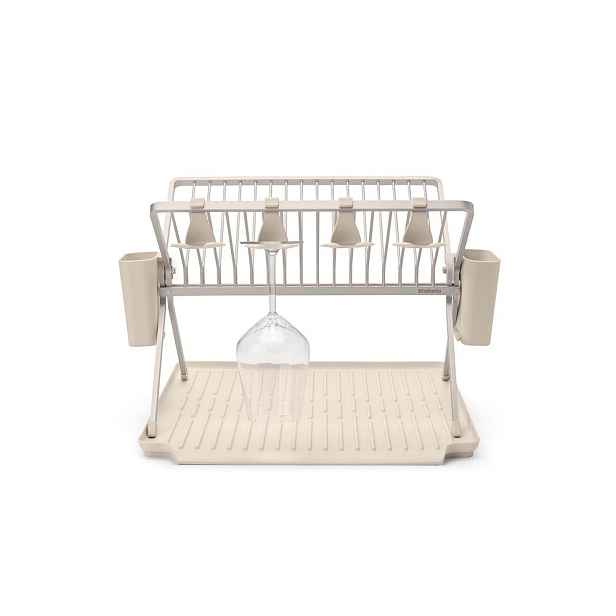Béžový kovový dvoupatrový odkapávač 42x51 cm – Brabantia