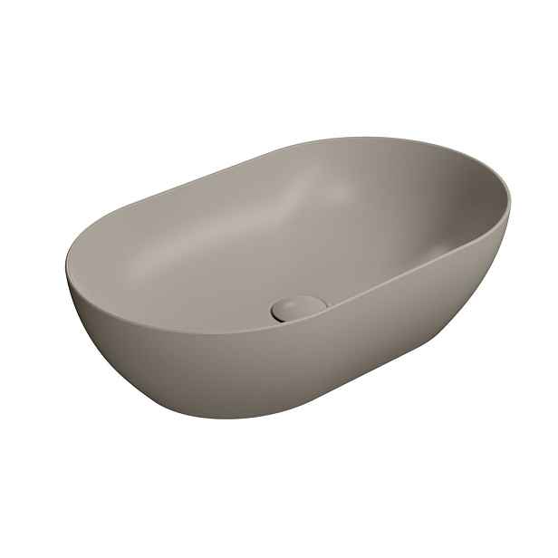 GSI PURA keramické umyvadlo na desku 60x37cm, tortora mat