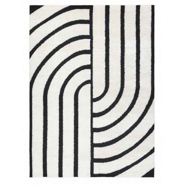 Kusový koberec Mode 8631 geometric cream/black, 160x220, černobílá, kancelář, Dywany Łuszczów
