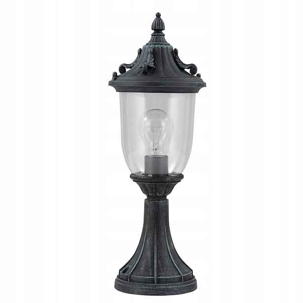 Stojací venkovní zahradní retro lampa 41 cm skleněná Elstead