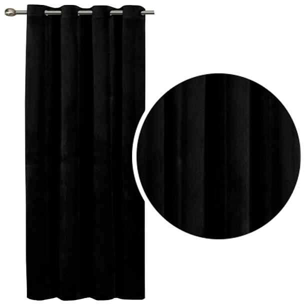 Velurové záclony Imperial 140x250 Velur černá