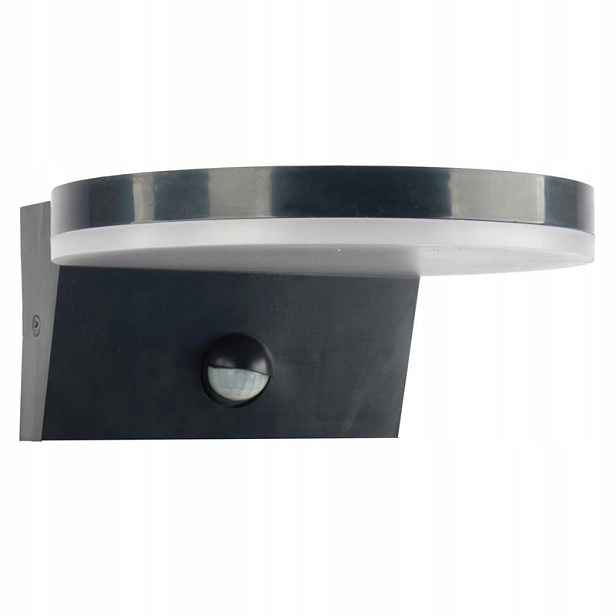 Zahradní nástěnné svítidlo s pohybovým senzorem Tesa R Led 10W IP54 4000K, černé