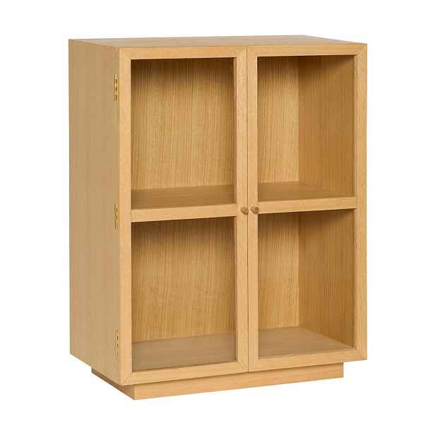 Závěsná vitrína v dekoru dubu v přírodní barvě 70x90x39 cm Mae – Hübsch
