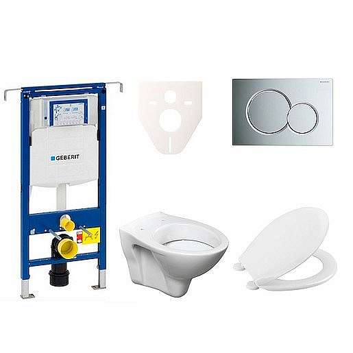 Závěsný set WC S-line + modul Geberit Duofix Speciál s tlačítkem Sigma 01 chrom 111.355.00.5 NR2