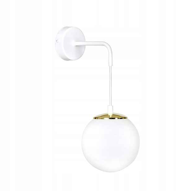 Nástěnná lampa Kinkiet Ognis 1xE14 Led Bílá/Zlatá Emibig