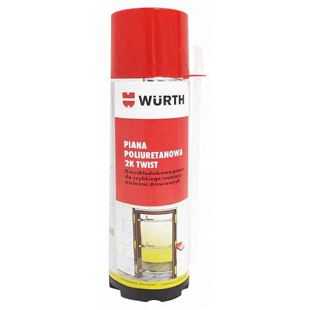 Dvousložková pěna 2K Twist 400 ml Wurth pro montáž zárubní