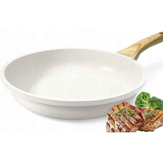 Keramická Nepřilnavá Pánev 24CM Pro Indukci S Chladnou Rukojetí
