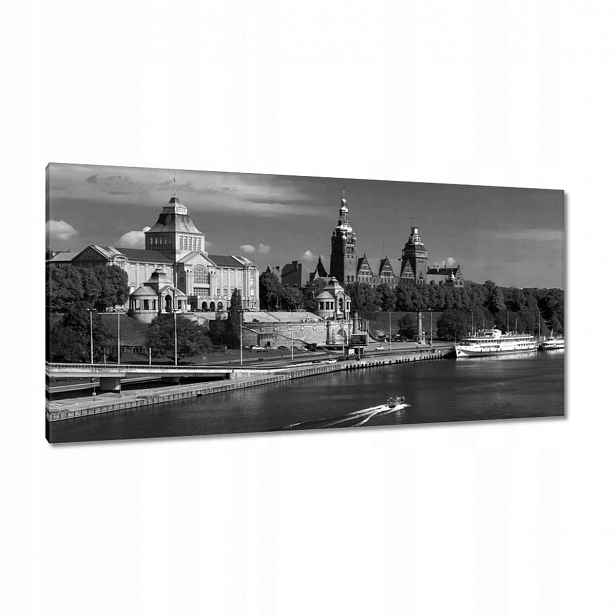Obrazy 115x55 Černobílé Štětín