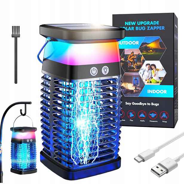 Ovadobojná solární lampa IP68 2000V 7 barev Noční na balkon Bazén