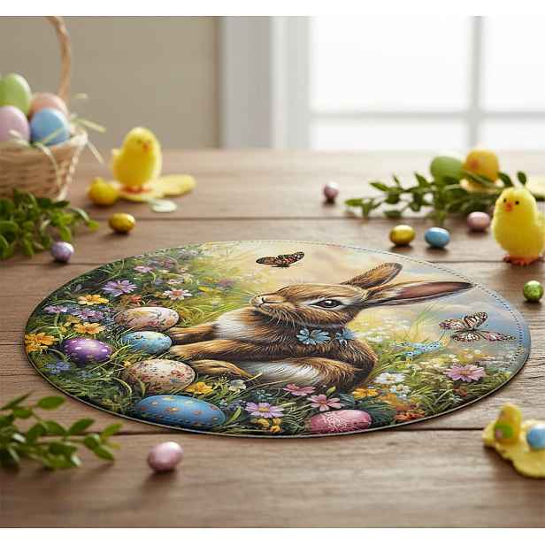 Velikonoční dekorační ozdobný ubrousek BUNNY V. Ø 30 cm Mybesthome